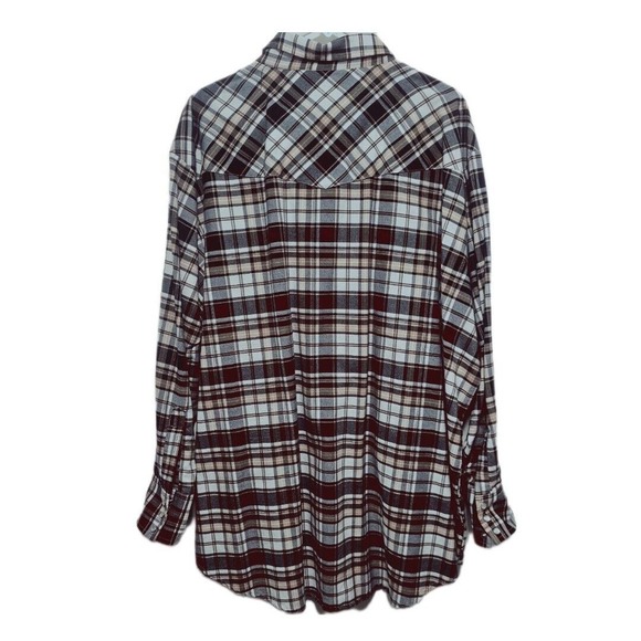 Ely Cattleman Mens Big Plaid Long Sleeve Snap Western Shirt XXL Outdoors Casual - Picture 3 of 10